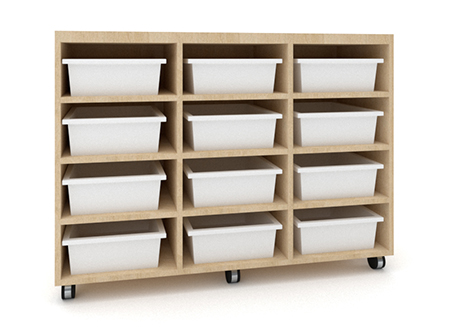 Tote Tray Unit with 12 Trays