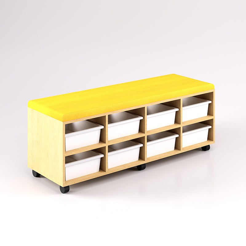 Mobile Bench Cupboard with 8 Trays (Single Sided)
