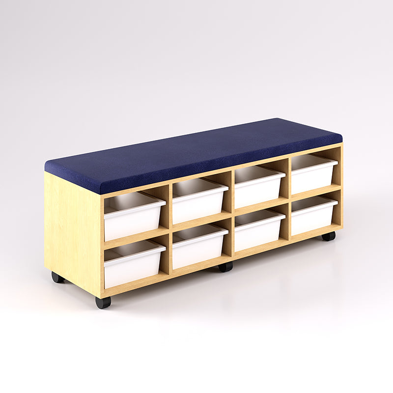 Mobile Bench Cupboard with 8 Trays (Single Sided)