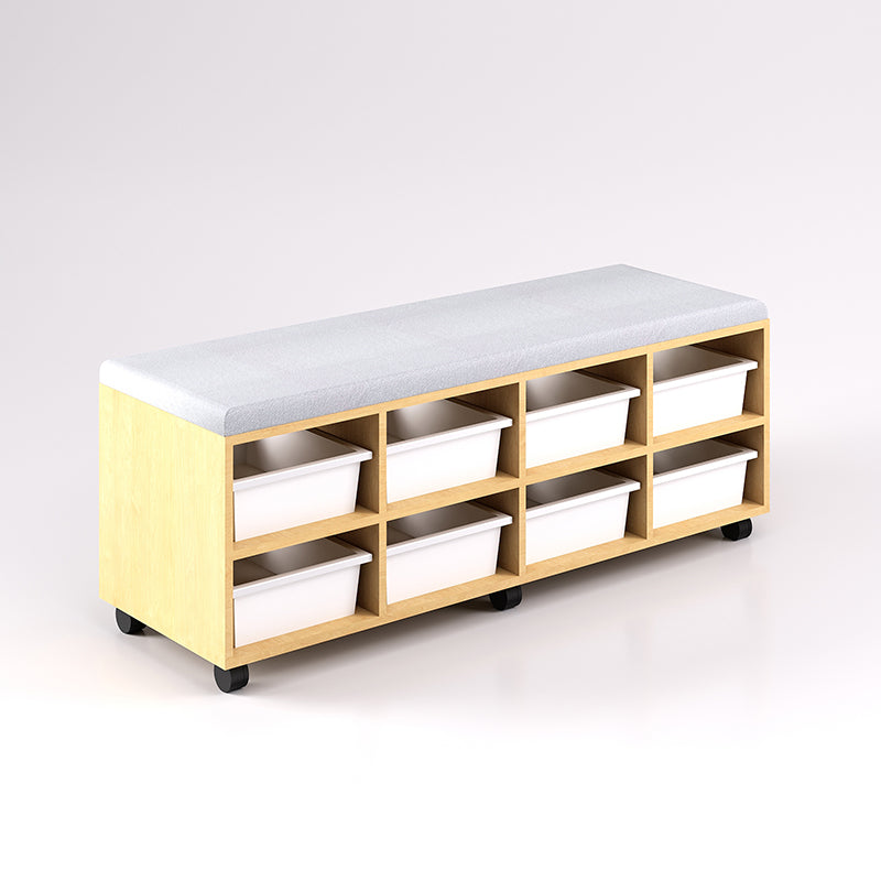 Mobile Bench Cupboard with 8 Trays (Single Sided)