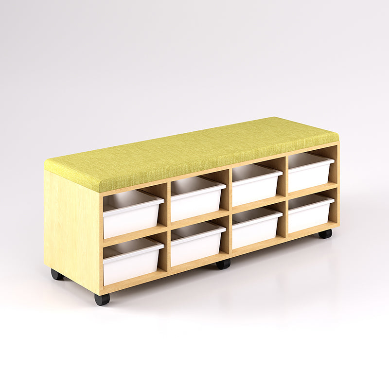 Mobile Bench Cupboard with 8 Trays (Single Sided)