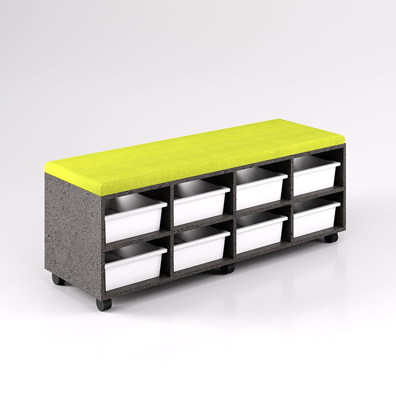 Mobile Bench Cupboard with 8 Trays (Single Sided)