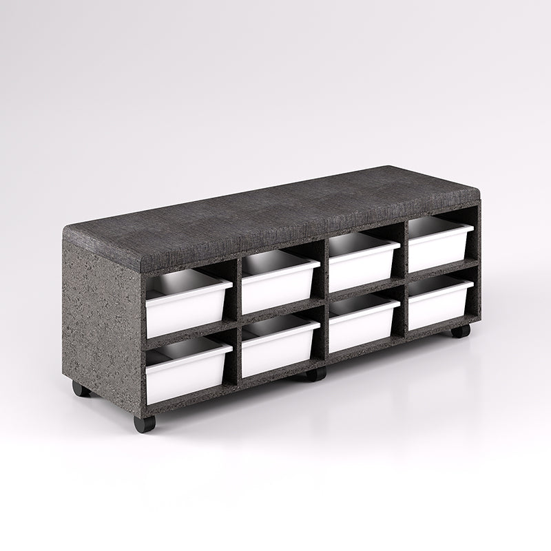 Mobile Bench Cupboard with 8 Trays (Single Sided)