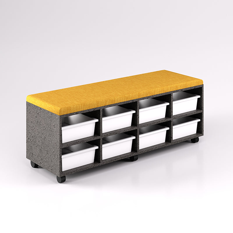 Mobile Bench Cupboard with 8 Trays (Single Sided)