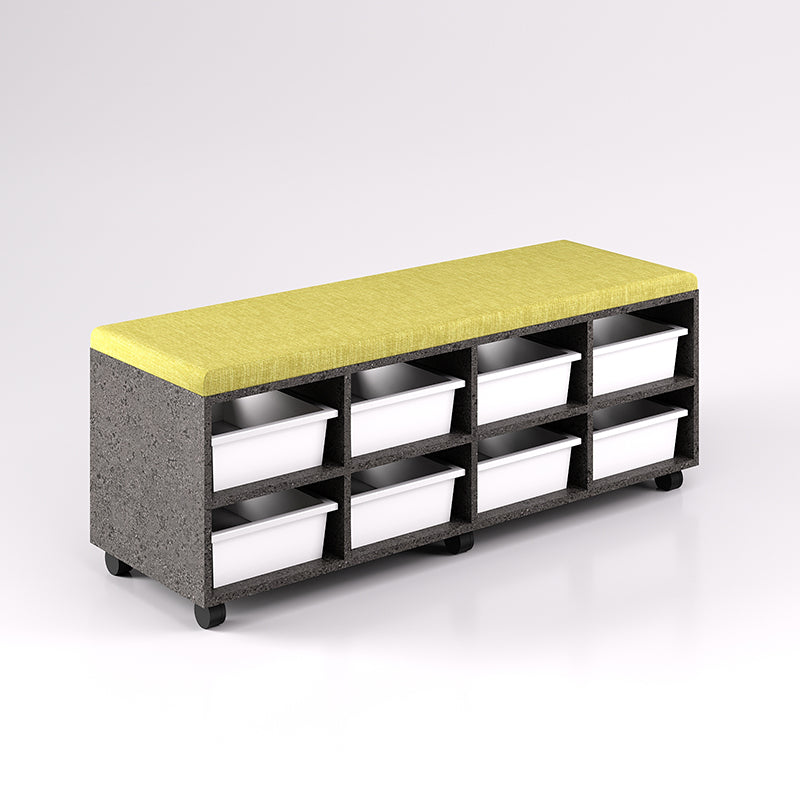 Mobile Bench Cupboard with 8 Trays (Single Sided)