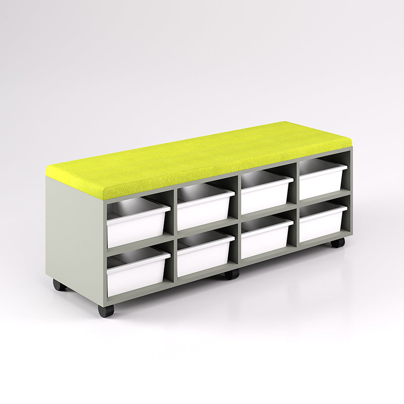 Mobile Bench Cupboard with 8 Trays (Single Sided)