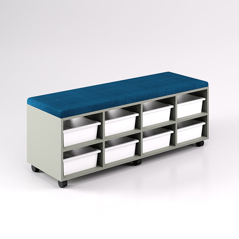 Mobile Bench Cupboard with 8 Trays (Single Sided)