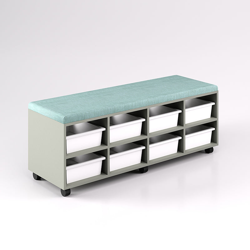 Mobile Bench Cupboard with 8 Trays (Single Sided)