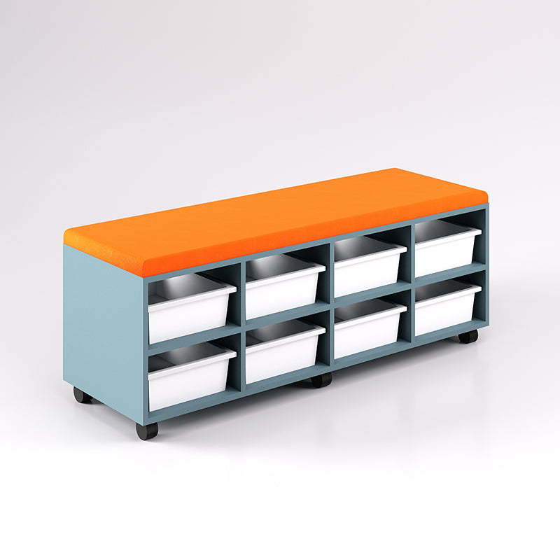 Mobile Bench Cupboard with 8 Trays (Single Sided)