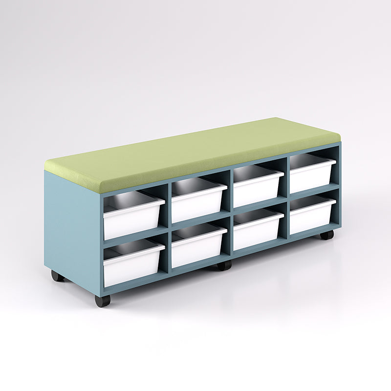Mobile Bench Cupboard with 8 Trays (Single Sided)
