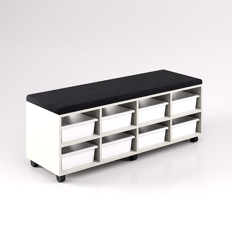 Mobile Bench Cupboard with 8 Trays (Single Sided)