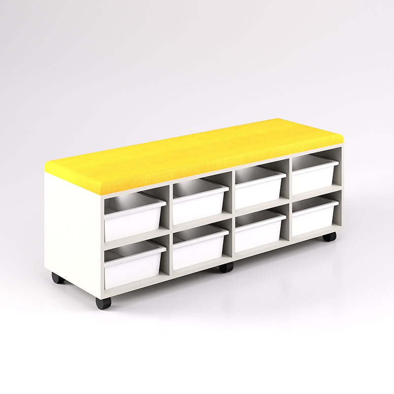 Mobile Bench Cupboard with 8 Trays (Single Sided)