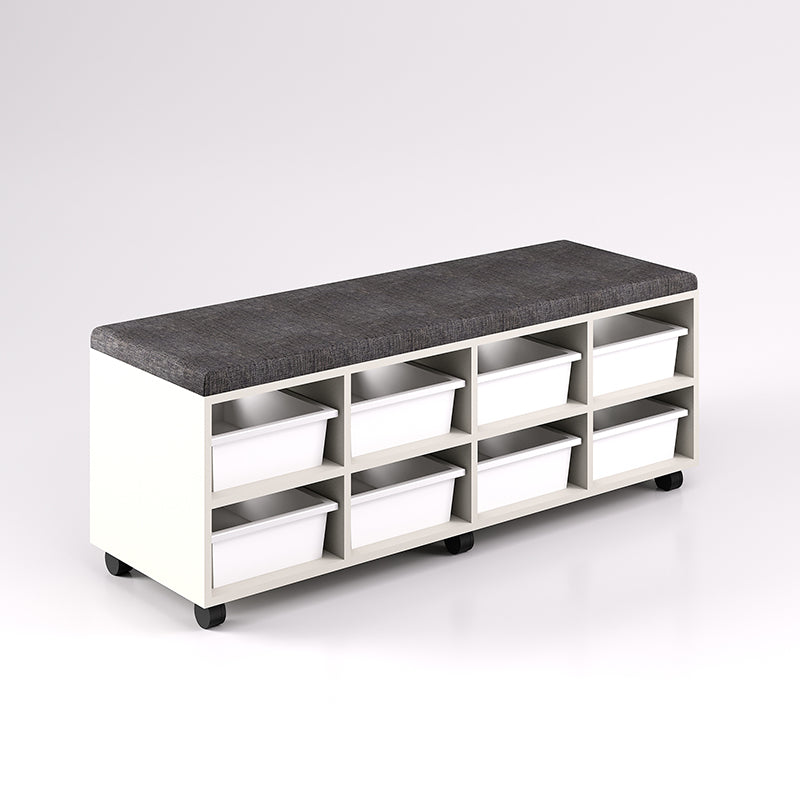 Mobile Bench Cupboard with 8 Trays (Single Sided)