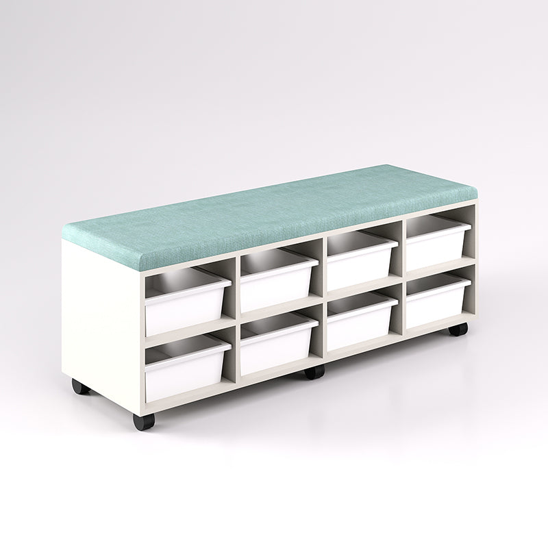 Mobile Bench Cupboard with 8 Trays (Single Sided)