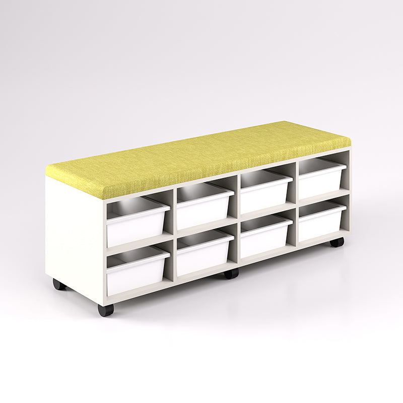 Mobile Bench Cupboard with 8 Trays (Single Sided)