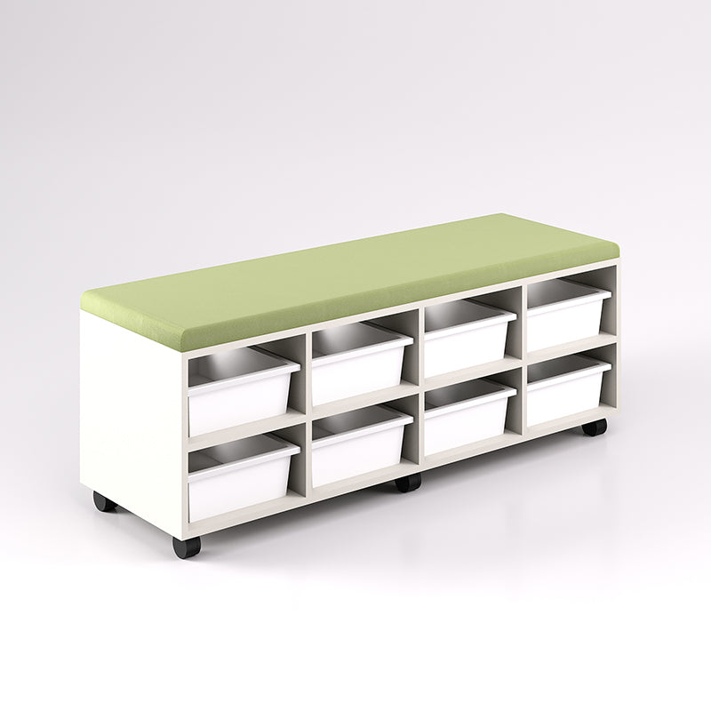 Mobile Bench Cupboard with 8 Trays (Single Sided)