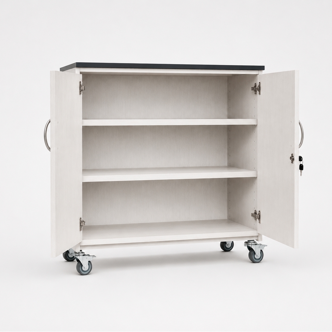 Lockable Mobile Bench - Double Door