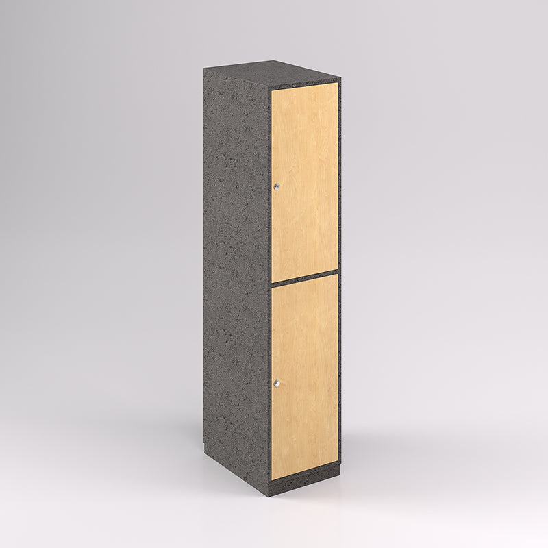 Two Door Vertical Timber Locker