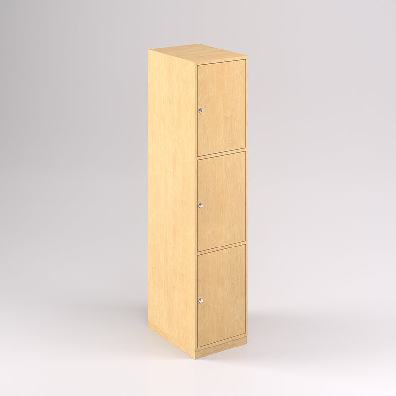 Three Door Vertical Timber Locker