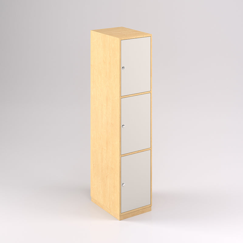 Three Door Vertical Timber Locker