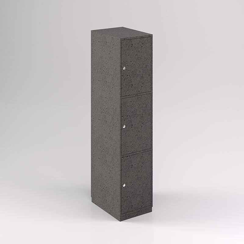 Three Door Vertical Timber Locker