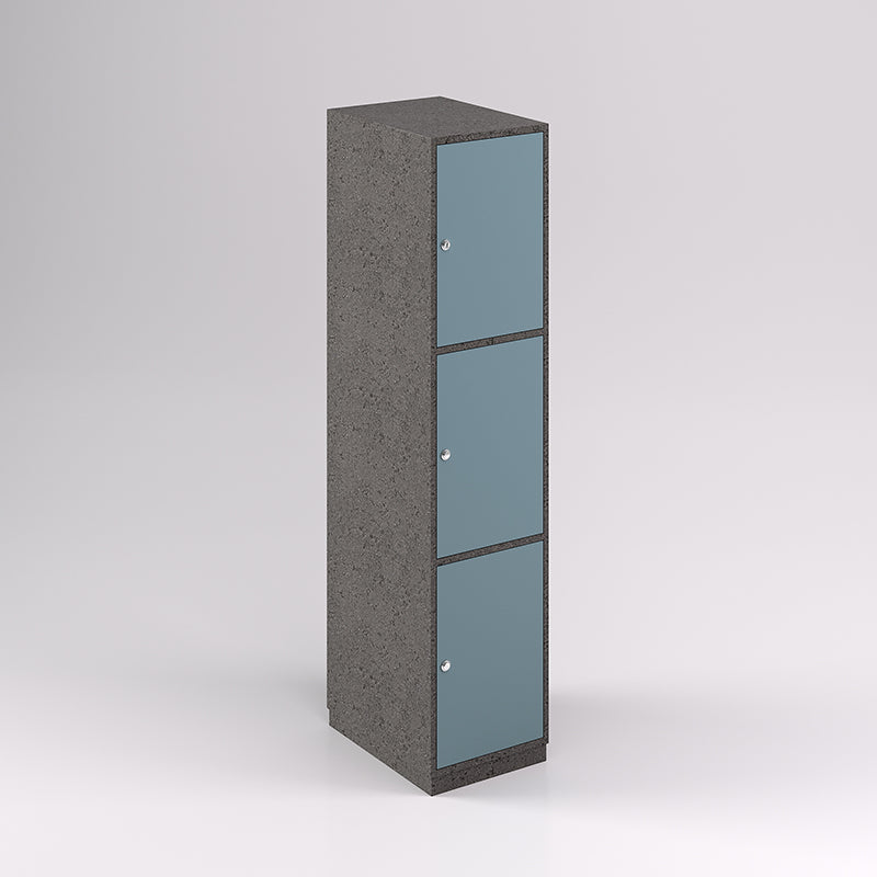 Three Door Vertical Timber Locker