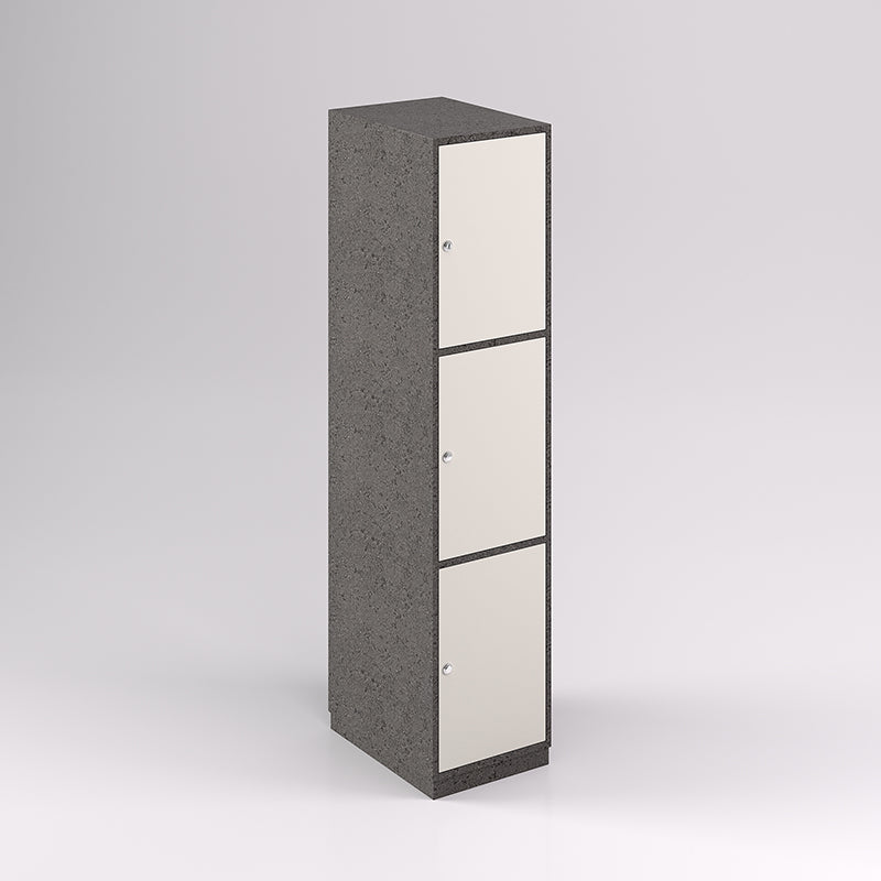Three Door Vertical Timber Locker