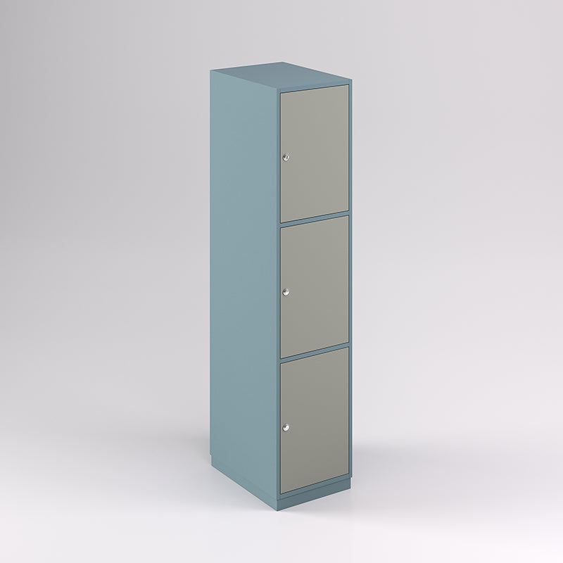 Three Door Vertical Timber Locker