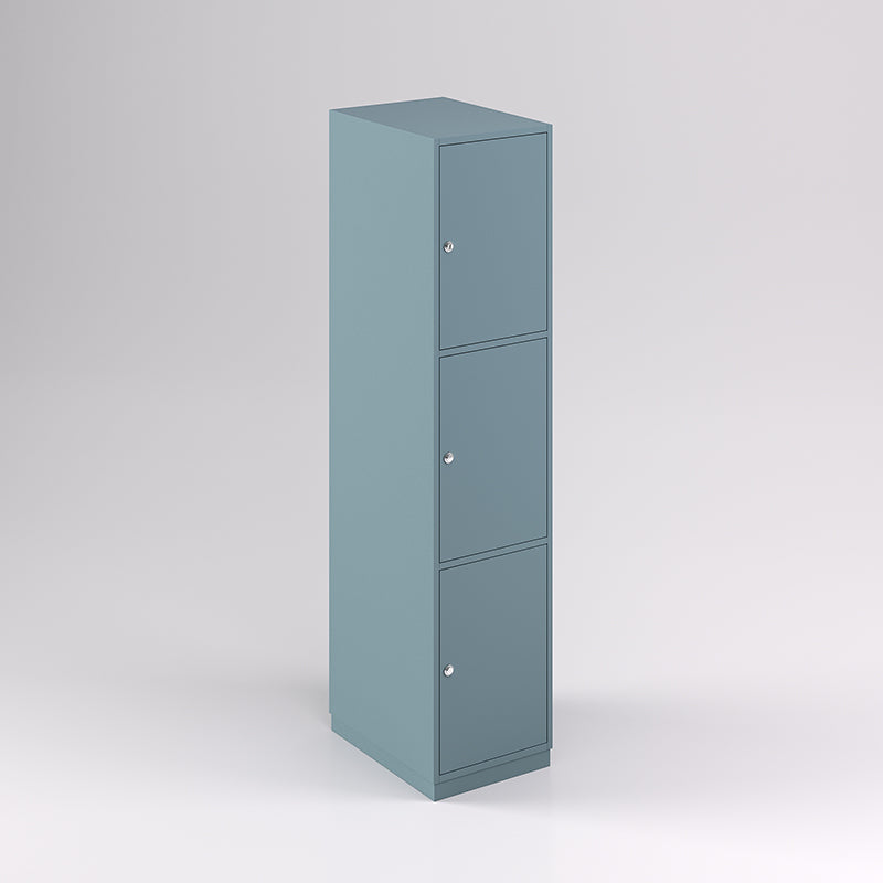 Three Door Vertical Timber Locker