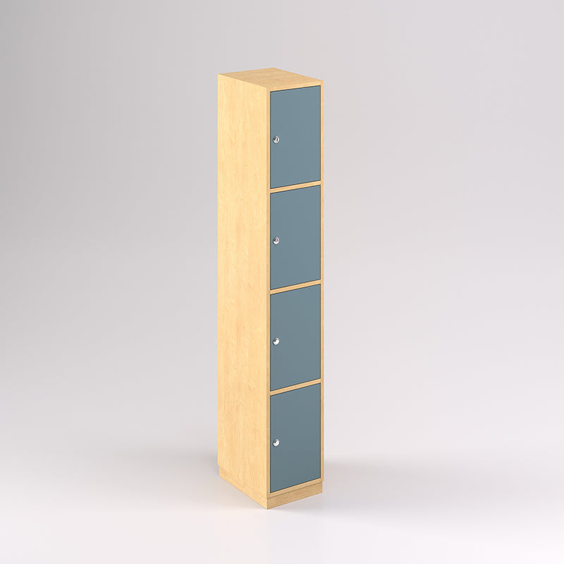 Four Door Vertical Timber Locker