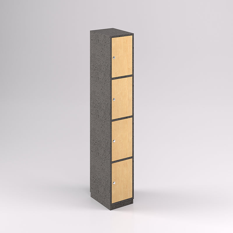 Four Door Vertical Timber Locker