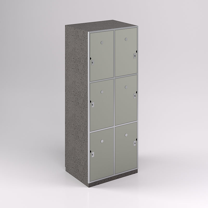 Six Door Steel Frame Locker (3H X 2W) - Batger Australia