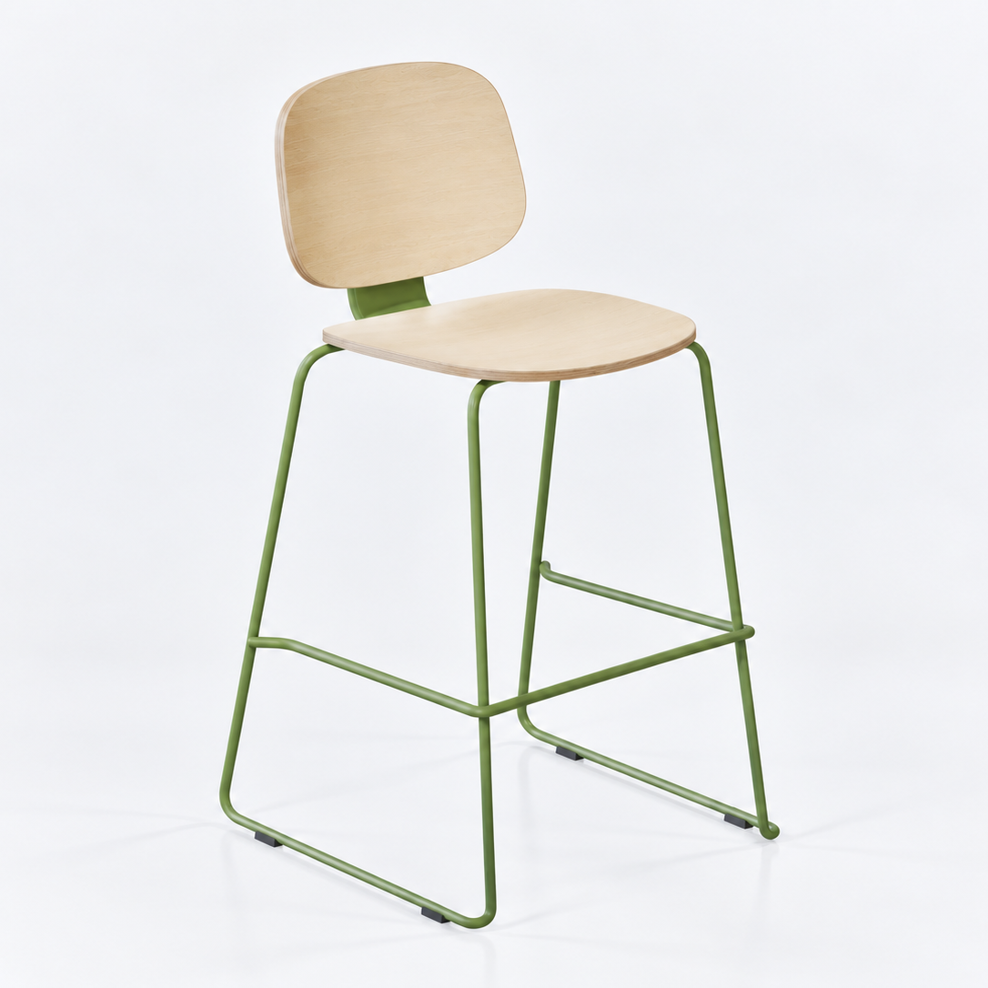 Loop Sled-base Bar Stool