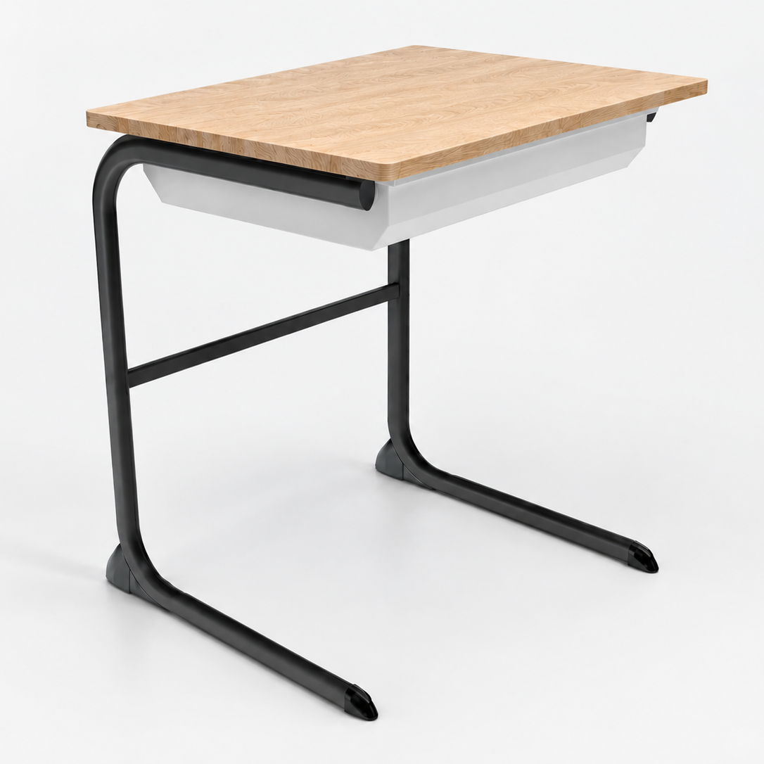 Cantilever School Desk With Tray
