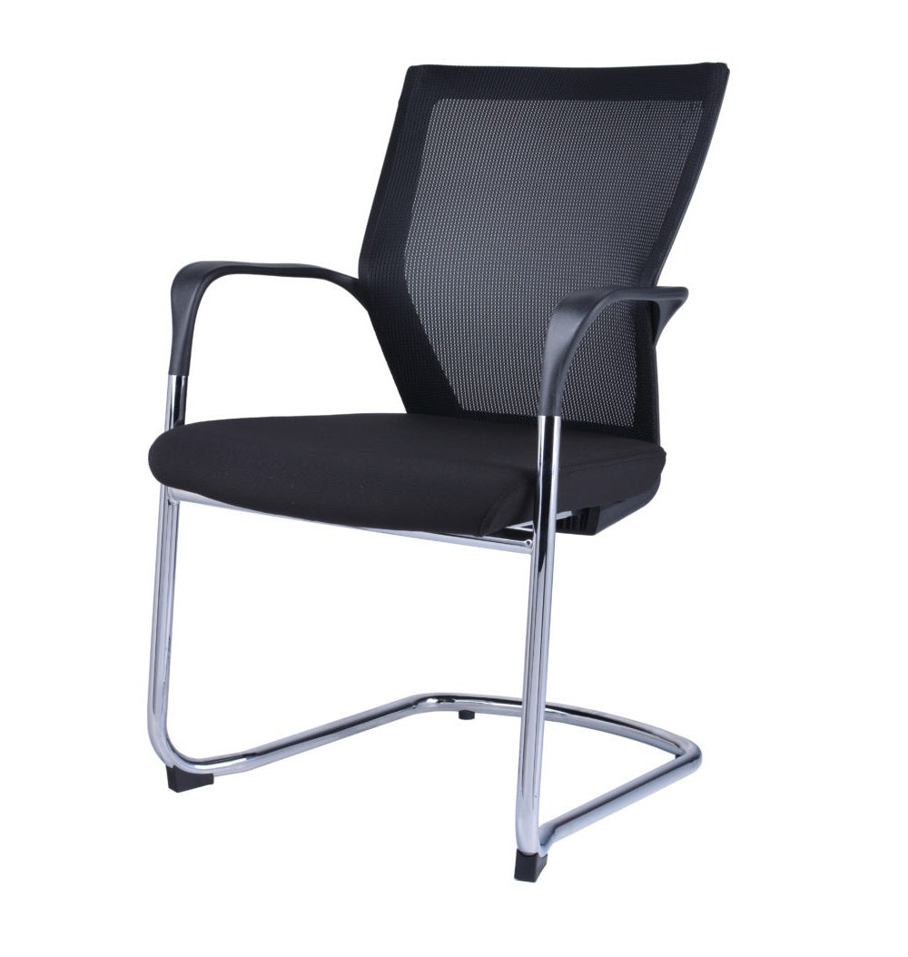 Mesh Back Cantilever Chair Black - Batger Australia