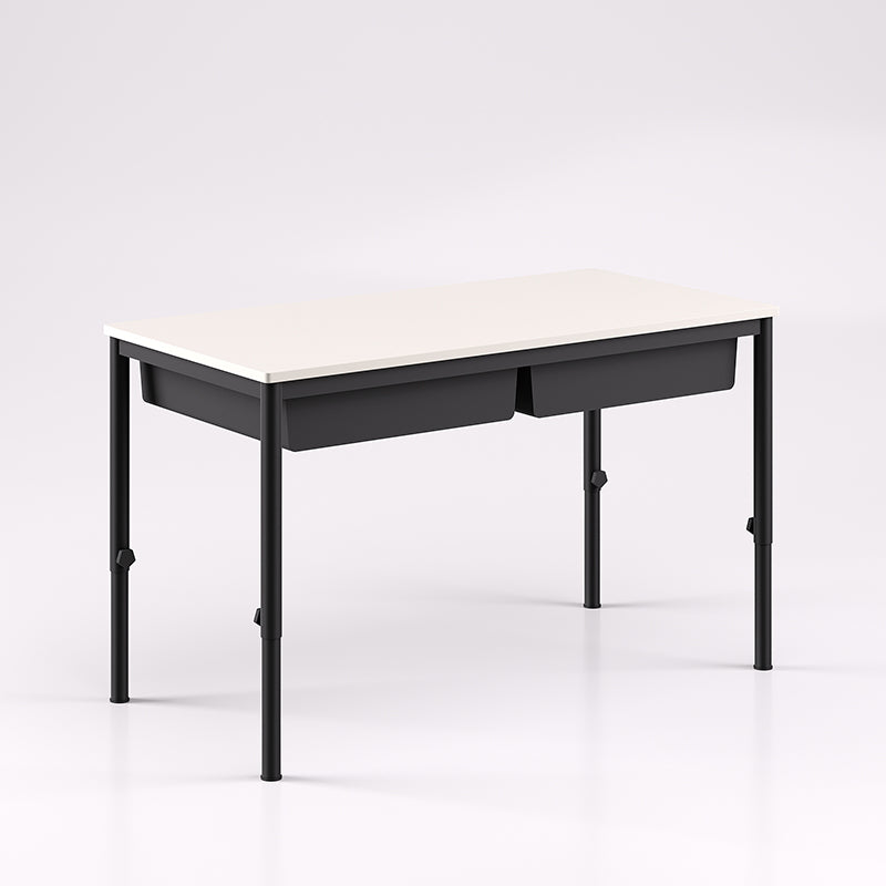 Oxford Dual Desk With Trays Adjustable Height - Batger Australia
