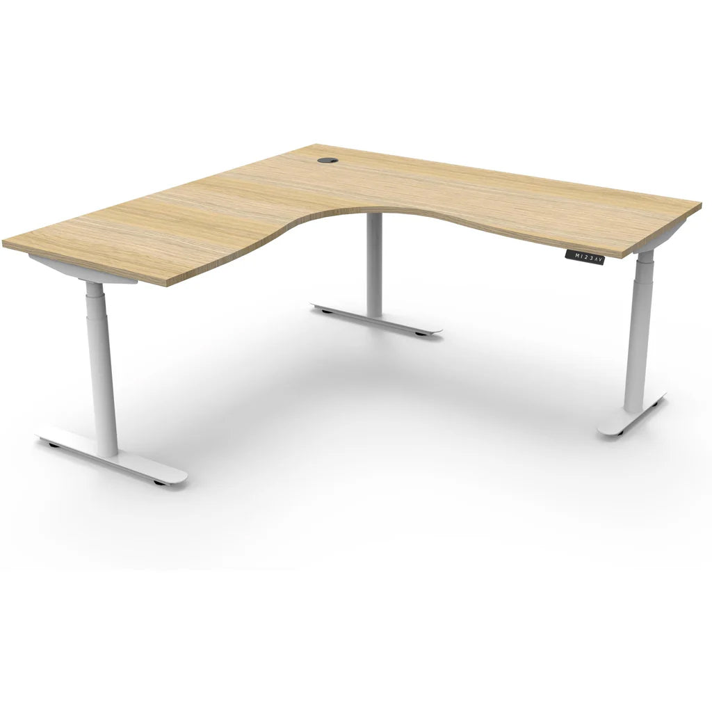 Sit Stand Electric L-Shape Desk 1800 X 1800 - Batger Australia