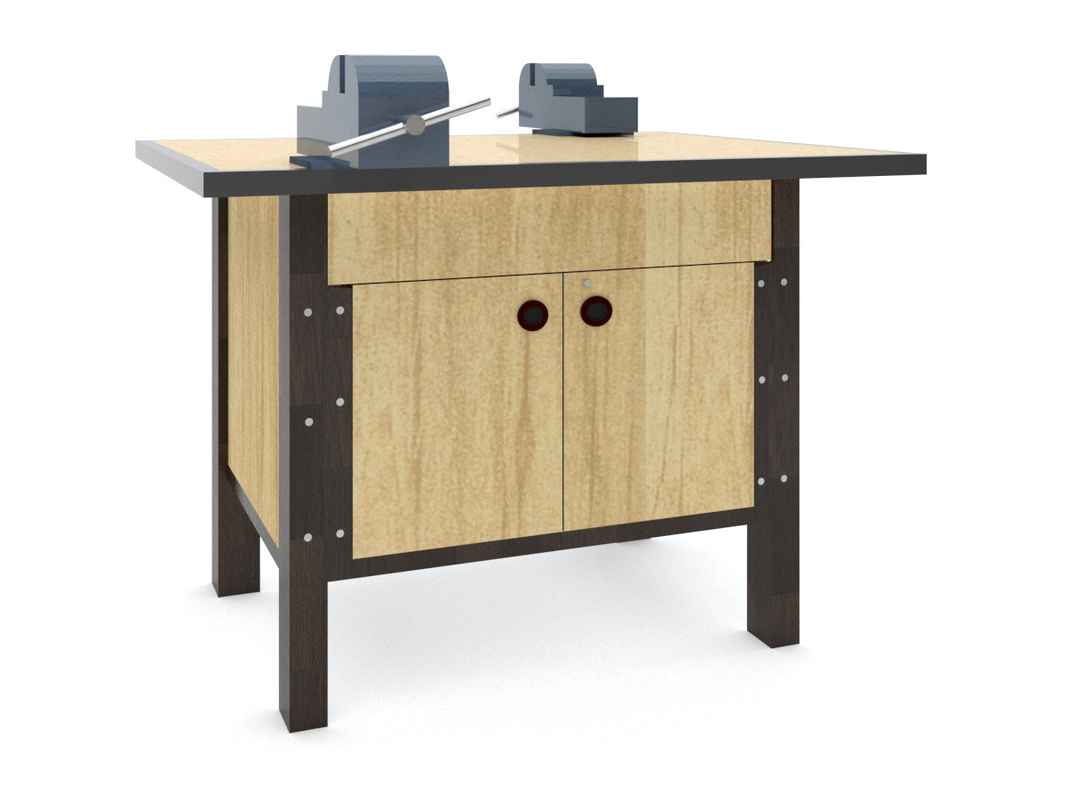 Work Bench Metalwork 2 Station W/Storag - Batger Australia