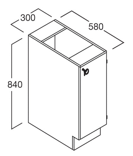 Bench Cupboard 300 - Batger Australia