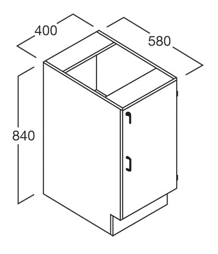 Bench Cupboard 400 - Batger Australia