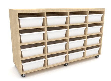 Mobile Tote Tray Unit - 16 Tray - Batger Australia