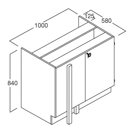 Shallow - Corner Bench Cupboard - Batger Australia