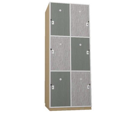 Six Door Steel Frame Locker (3H X 2W) - Batger Australia