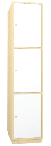 Three Door Vertical Timber Locker - Batger Australia