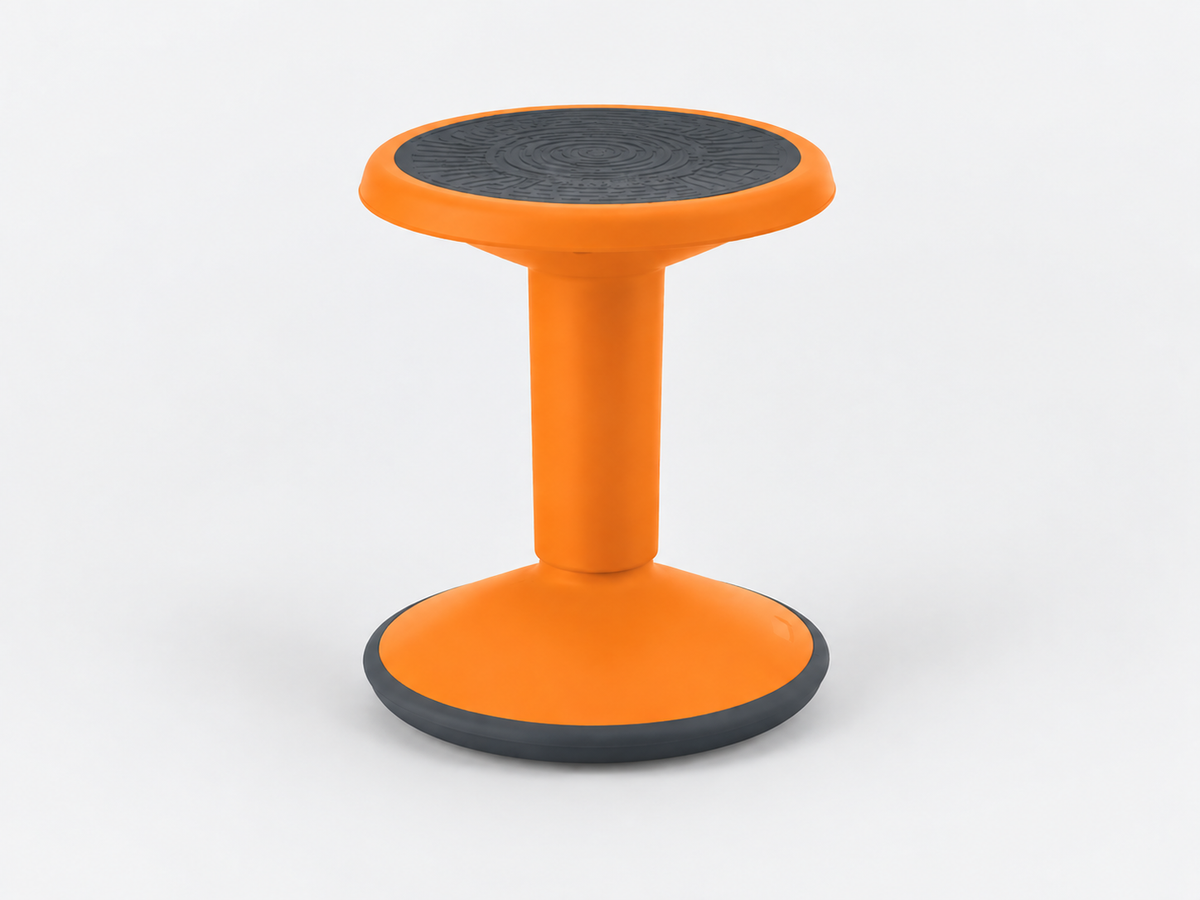Orange Ergerite Height Adjustable Flexi Stool