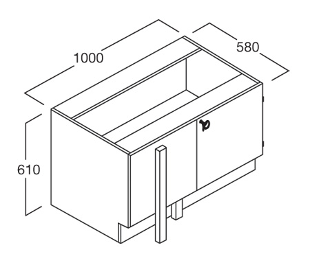 Low - Corner Bench Cupboard