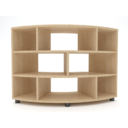 Lilly Pilly Curved Open Shelf Unit 8
