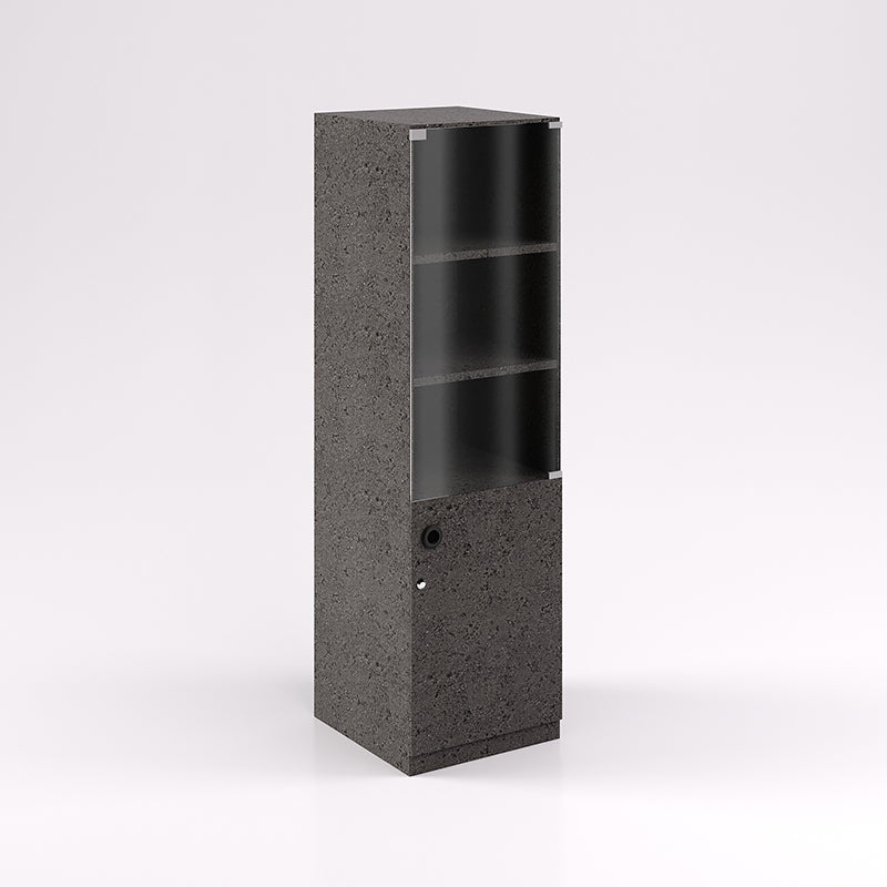 Half Cabinet Bookcase, Glass Doors (Rh)