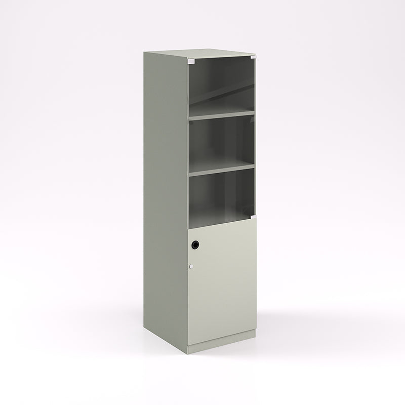Half Cabinet Bookcase, Glass Doors (Rh) - Batger Australia
