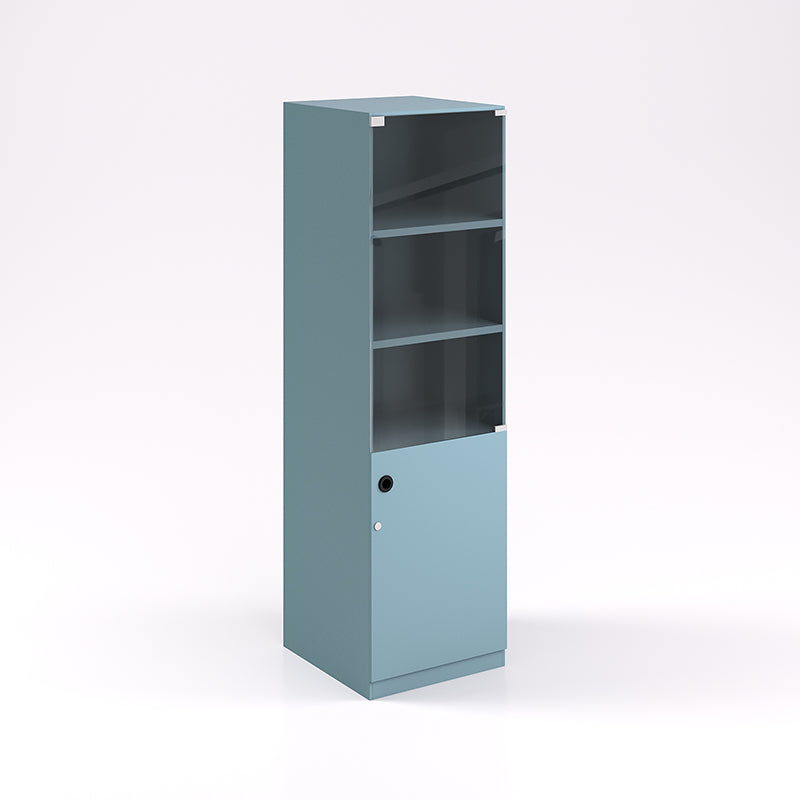 Half Cabinet Bookcase, Glass Doors (Rh)